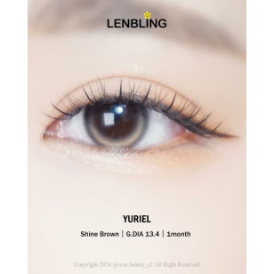 【散光】Lenbling Eye Only 1 Month Yuriel Shine Brown 每月抛棄散光彩妝隱形眼鏡